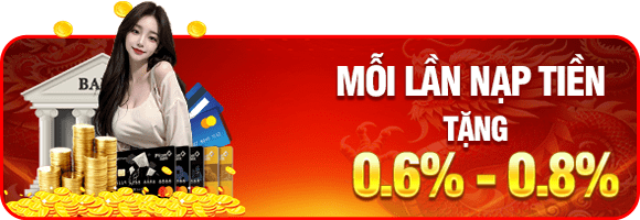 PG99 mỗi lần nạp tiền tặng 0.6% - 0.8%
