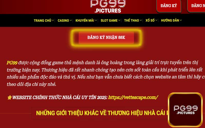 Cập nhật link tham gia PG99 mới nhất không sợ chặn